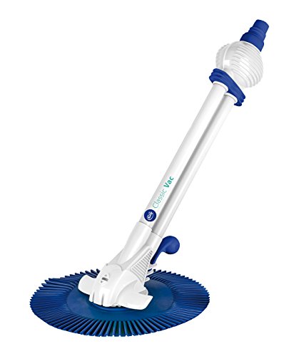 Gre 19001 Classic Vac - Limpiafondos automático para piscina, con potencia minima de 3/4 CV (0.75 CV), Color Blanco y Azul, 84 x 16 x 39 cm