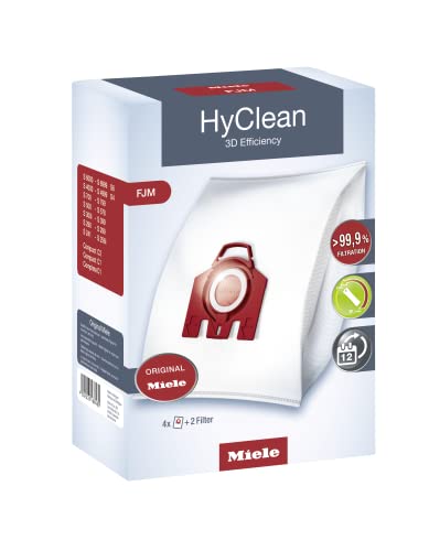 Miele 9917710 HyClean 3D Efficiency FJM Bolsas para aspirador, paquete de 4