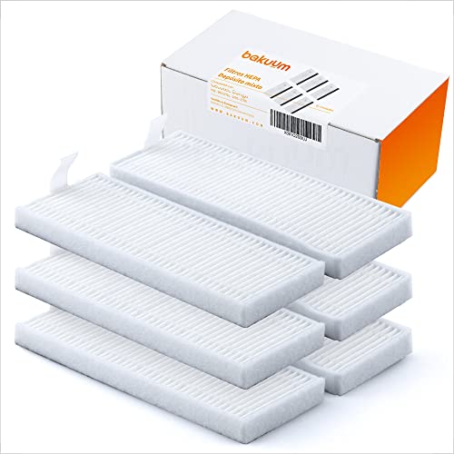 Pack 6 Filtros Hepa para deposito mixto de liquidos de Cecotec Conga Series 4090, 4690, 5090, 6090 y 7090 Filtros HEPA para robot aspirador