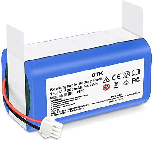 DTK 14,4 V 3000mAh batería de Repuesto para Conga Excellence 990 950 1090, Eufy RoboVac 11, 11S, 11S, MAX, 30, 15C, 15T, 12, 35C y Ecovacs Deebot N79S, DN622 batería de aspiradora inalámbrica