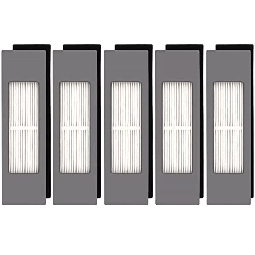 (5 Piezas) Filtro HEPA para Robot Aspirador Ecovacs DEEBOT OZMO 920 950 T8 AIVI Max T9 T5 N5 N7 N8+ N8 Pro Plus DX55 DX93 DJ65, Robot Aspirador Kit de Filtros, Piezas de Repuesto 5 Filtros