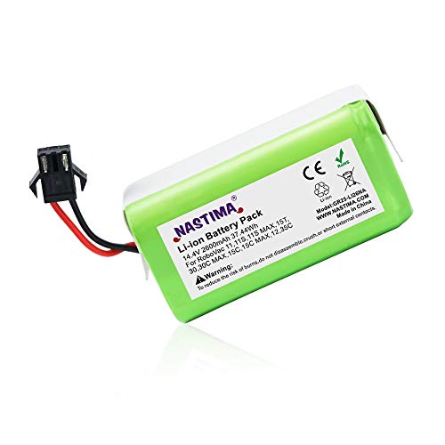 NASTIMA 14.4V 2600mAh Batería de Repuesto de Iones de Litio Compatible con Conga Excellence 990 950 1090 1790 1990 Ecovacs Deebot N79 N79S DN622 Eufy RoboVac 11 11S 30 35C y IKOHS Netbot S14 S15