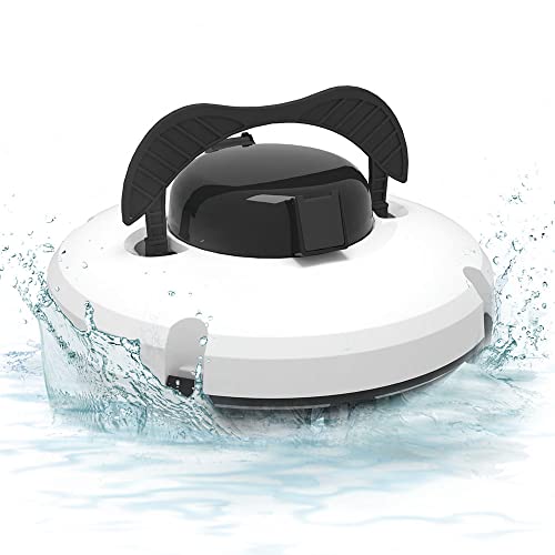 KRUZZO Limpiador robótico automático de Piscinas, Robot Aspirador inalámbrico Inteligente para Piscinas con planificación de Ruta Inteligente Más de 120 Minutos de Tiempo de ejecución, 100 SQ White