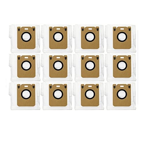 ZULOW Piezas de Repuesto, compatibles con XiaoMi Dreame BOT D10 Plus, Accesorios for Bolsas de Polvo, Bolsas de aspiradora RLS3D Robot, Bolsa Sucia (Color : 12pcs)