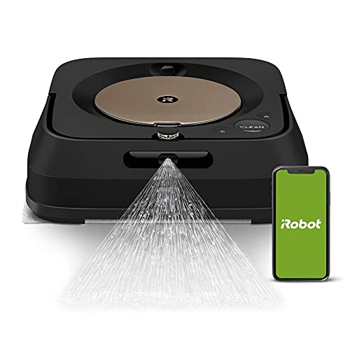 iRobot Braava Jet M6 (6012) Ultimate Robot Mop- Conexión Wi-Fi, chorro de precisión, mapeo inteligente, funciona con Alexa, ideal para múltiples habitaciones, recargas y currículumes, color negro