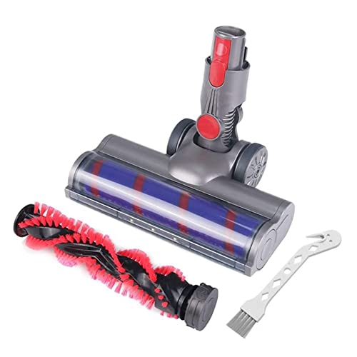 TIFFIE Compatible con aspiradoras Dyson V7 V8 V10 V11 V15 con Barra de Cepillo de Rodillo Suave de Repuesto, Faros LED, Accesorio de Cepillo de Suelo