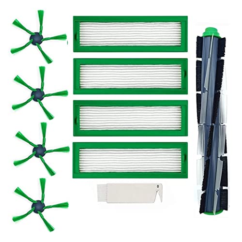 DULEXO Cepillo de Rodillo de Repuesto, cepillos Laterales, Filtro HEPA Compatible con Vorwerk Kobold VR200 VR300, Accesorios for Robot Aspirador