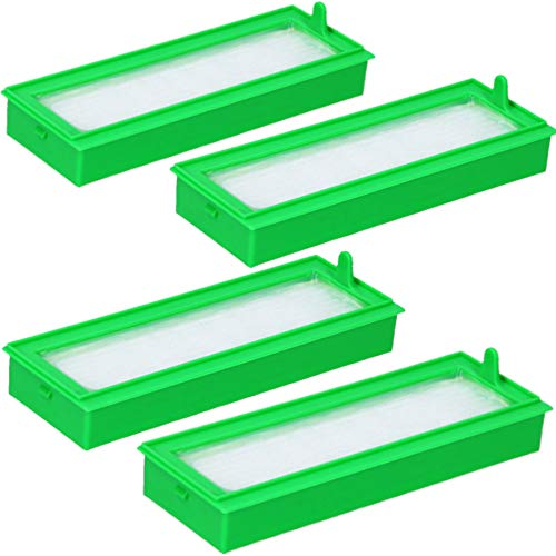 4 filtros adecuados para aspiradoras Vorwerk Kobold VR200 y VR300, filtro fino como repuesto para depósito de polvo del aspirador.