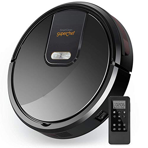 SuperChef Robot Aspirador SF420 SmartClean, Navegación Inteligente Gyroscopica, Silencioso, 2600mAh, 1800kpa, para Suelos y alfombras.