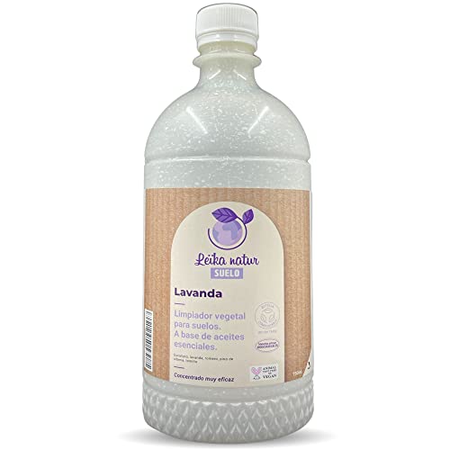 LeikaNatur - Limpiador de suelos con aceites esenciales - Formulación Ecoresponsable y Vegetal - Frasco Compostable - Ultra Concentrado - Fragrancia Lavanda - 750 ML