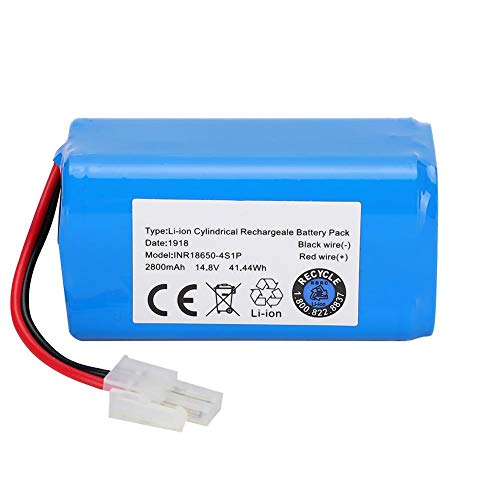 Batería de repuesto para ILIFE, batería para aspiradora Batería de iones de litio de 14,8 V 2800 Mah de repuesto para ILIFE A4 A4S A6 V7 Robot aspirador