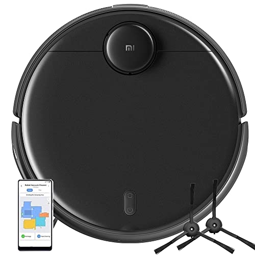 Xiaomi Mi Robot Vacuum-Mop 2 Pro Aspirador Conectado Negro, 3 Modos de Limpieza, batería de 5200 mAh, Compatible con los asistentes de Voz + cepillos Laterales incluidos, versión Francesa