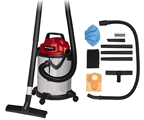 Einhell Aspiradora en seco y húmedo eléctrica con cable - TC-VC 1815 S. 220-240 V, 50 Hz, 1250 W, 15 Litros, potencia de succión de 180 mbar, 79 dB, velocidad de 37700 CV