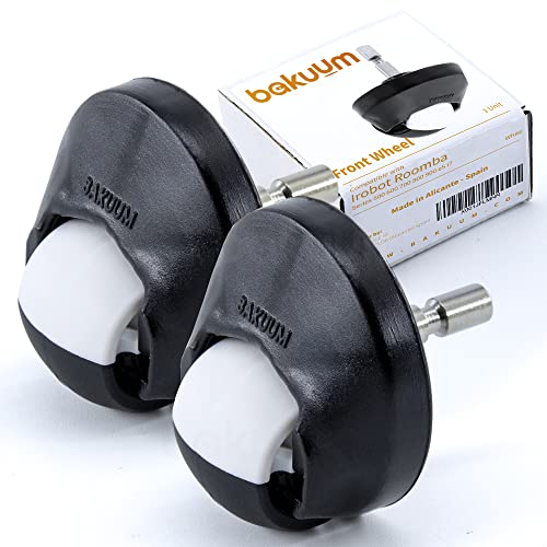 BAKUUM Pack 2 Ruedas Delanteras para Roomba Series 500 600 700 800 900 e5 i7. Repuesto Robots aspiradores. Reemplazo Compatible. Rueda omnidireccional giratoria