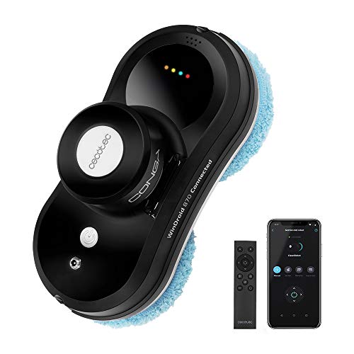 Cecotec Robot Limpiacristales Conga Windroid 870 Connected Itechwin 4.0, Navegación Inteligente, Detecta Los Límites de La Ventana, App Control, Sistema de Seguridad, 4 Modos de Limpieza, 80 W, Negro