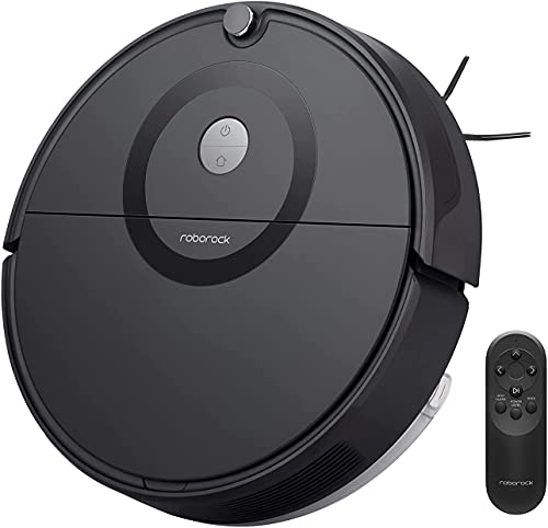 roborock E5 Robot Vacuum and Mop, 2500Pa de Fuerte succión, Deposito de Polvo 640ml y Agua 180ml, Wi-Fi, Control de App, Funciona con Alexa - Negro (R100013)