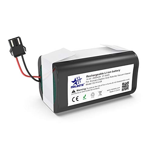 14.4V 2600mAh Batería de Repuesto de Iones de Litio para IKOHS Netbot S14 S15 Ecovacs DEEBOT N79S N79 DN622 Eufy RoboVac 11,11S,12,15C 15T,30,30C,35C Conga Excellence 950 990 1090