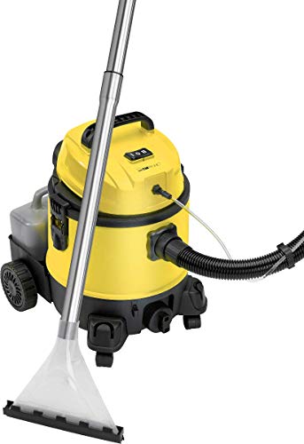 Clatronic BSS 1309 Lava Aspiradora con Limpiador de Tapicería para Coche, 1200 W, 20 litros, Amarillo