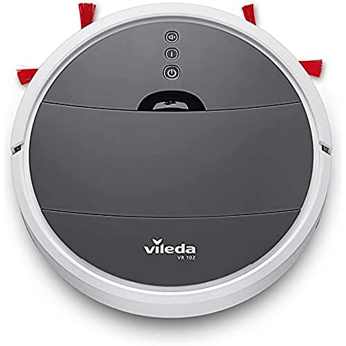 Vileda Robot aspirador VR 102 (con tiempo de funcionamiento extralargo y apertura de succión XL), blanco