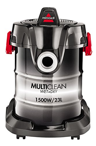 BISSELL Aspiradora multiusos 2026M MultiClean, aspiradora en seco y húmedo con función de soplador, 1500 W, juego de accesorios de 7 piezas, 23 l, Color Negro / Blanco