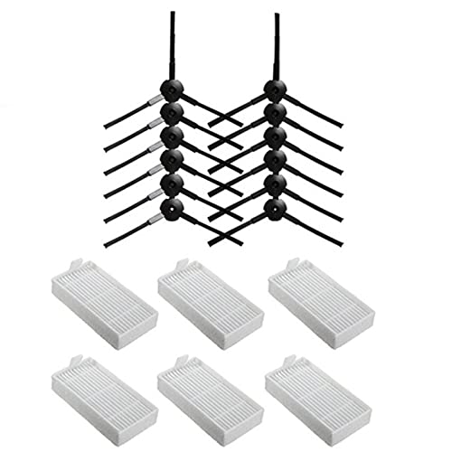 JGSDJWIAS Repuestos para Aspiradoras 18 Unids Cepillo Lateral Accesorios de Filtro HEPA FIT para CHUWI ILIFE V5S V5 X5 ILIFE V3S V3S Pro V3L V5S Pro V50 Robot Robot Aspirador