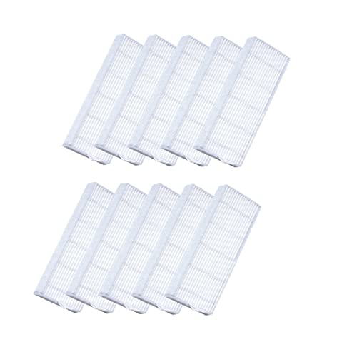 ZULOW Piezas de Repuesto Cepillo Principal Filtro HEPA Robot Aspirador Kit de Accesorios Cepillo Lateral paños de mopa, Compatible con Cecotec Conga 1490 1590 (Color : 10 pcs Filter)