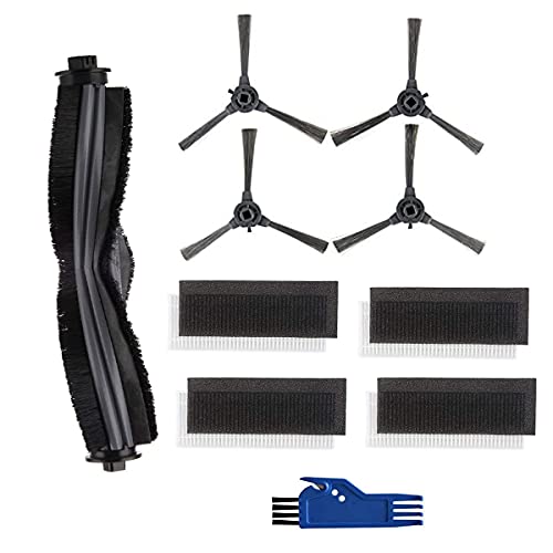 Fantisi Para Muzili G9070 cepillo robótico kit de repuesto para aspiradora, 4 cepillos laterales, 4 juegos de filtros y filtros de espuma, 1 cepillo de rodamiento, 1 cepillo de limpieza