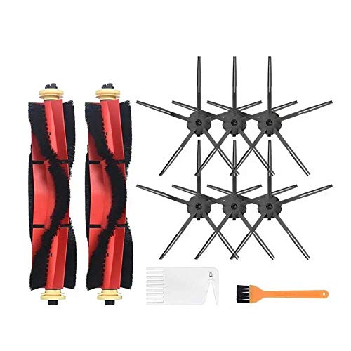 XiaoDong1 Kit de accesorios para aspiradora robot (10 unidades, repuesto para capacidad de limpieza eficiente (color: negro, tamaño: talla única)