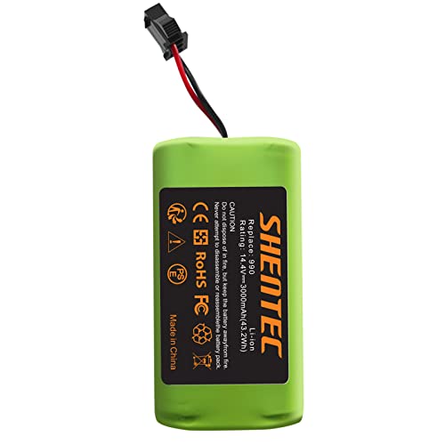 Shentec 14.4V 3000mAh Li-Ion Batería para Amarey A800 A900 Conga Excellence 990, 950, 1090, Ecovacs Deebot N79, N79S, DN622, Eufy RoboVac 11, 11S, 30, 35C y IKOHS Netbot S14, S15