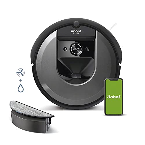 iRobot Roomba i8 Robot Aspirador y Friegasuelos 2 en 1 Cepillos Goma antienredos Ideal Mascotas Mapeo avanzado y selección Zonas Navegación Inteligente Recarga y reanuda Control por Voz y App.