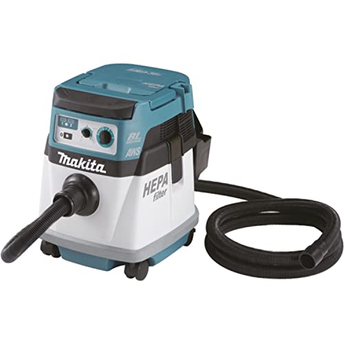 Makita DVC154LZ Aspirador 18Vx2 Bluetooth 15L, Multicolor (sin batería, sin Cargador)