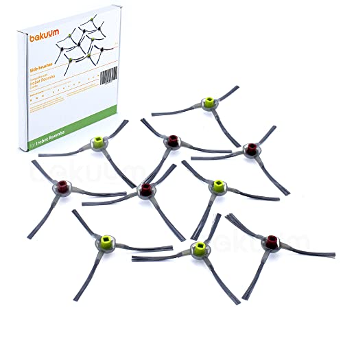 BAKUUM Pack 10 cepillos laterales, escobillas, para iRobot Roomba Combo. Pack repuestos y accesorios para robot aspirador. Cepillo para Roomba