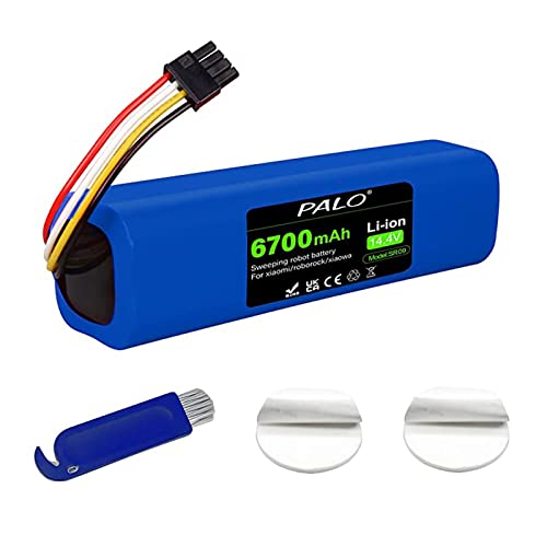 14.4V 6700mAh Aspiradora Batería De Litio De Repuesto para Xiaomi Mi Robot Xiaomi Mijia Roborock S5 S50 S55 S6 S7 E20, 1ra y 2da Generación Aspiradora Robótica