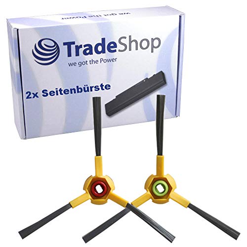 TradeShop 2 en 1 Juego de 2 cepillos laterales de 3 brazos (izquierda + derecha) para Ecovacs Deebot D73 D76 Deebot Deepoo D70 Serie D73 D76 D77 710 720 730 760 Hoover Robot RVC0010 RVC01 RVC001