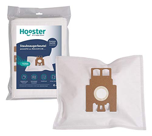 Hooster - 10 Bolsas de aspiradora para Miele HS 01 Tango Plus / + HS01 / HS/01 / con Filtro Adicional de Fieltro