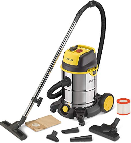 Stanley SXVC30XTDE Aspirador Multiuso de sólidos y líquidos con Toma para Herramientas eléctricas integrada (1600 W, 30 l)