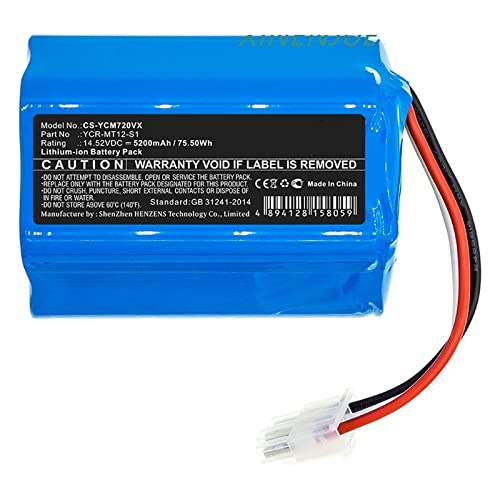 Robot Aspirador batería YCR-MT12-S1 Compatible con ICLEBO Omega O5, YCR-M07-20W, for Miele Scout RX2 120,Scout RX3 120 (Color : 5200mAh)