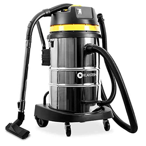 KLARSTEIN IVC-50 2020 Edition - Aspiradora Industrial para seco y húmedo, Doble Motor, Rendimiento 1600W, Filtro HEPA, Tanque 50L, Sin Bolsa, Protección IPX4, 8m de Alcance, Accesorios Varios