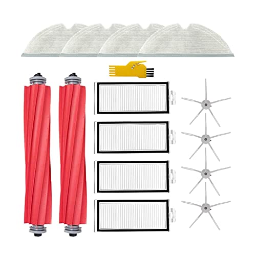 Laimaiou Kit de Accesorios de Repuesto para Roborock Q7 Max+ Q7 Max Q7+ Q7 Robot Aspirador 14 Paquetes 2 Cepillos Principales & 4 Filtros & 4 Cepillos Laterales & 4 Paños de Mopa