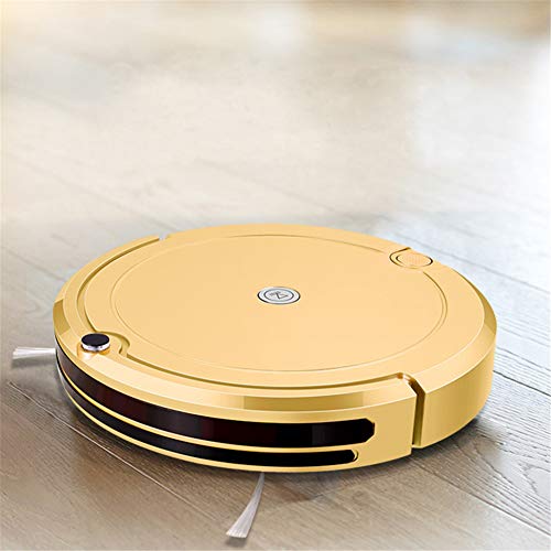 LBYB Robot Vacuum Cleaner, una Fuerte succión de navegación Inteligente, fácil de Desmontar y Lavar Ideal para Pelo del Animal doméstico, alfombras y Pisos Duros,Oro