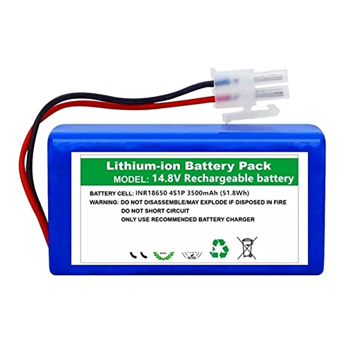 Batería Recargable de Iones de Litio de 14,8 V y 9800 mAh Compatible con ILIFE A4 A4s V7s A6 V7s Plus Robot Aspirador batería ILife (Color : 3500mAh)