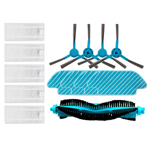 Bassulouda Cepillo lateral del rodillo Hepa filtro trapeador piezas de repuesto para Conga 1690 Pro aspiradora robótica piezas de repuesto A