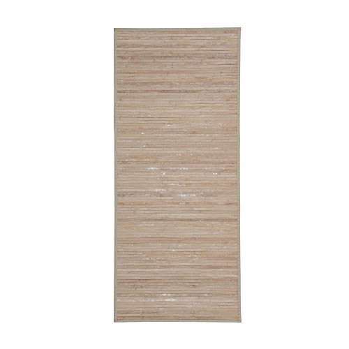 Lola Home Alfombra de bambú, Antideslizante, Anti Manchas, Resistente a la Humedad, para Salón, Dormitorio, Cocina, Baño, Pasillo, Garaje- “Natural” de “175x75 cm”-LOLAhome