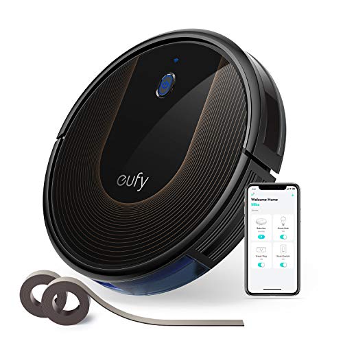 eufy RoboVac 30C Robot Aspirador con Wi-Fi, Tecnología BoostIQ, Ultrafino, Potencia de succión 1500Pa, silencioso, Limpia todo tipo de pavimentos y alfombras de grosor medio,cinta de sujeción incluida