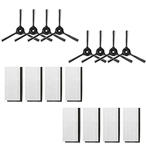 GYing Para Lefant 8 Cepillo lateral y 8 filtros Hepa Kit de accesorios T700 M201 M501-A/M501-B/M520 M301 T800 Robotic Partes de Repuesto