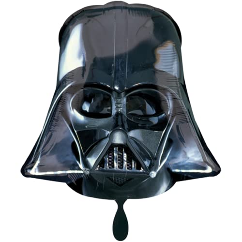 Amscan Anagram 2844501 - Globo de papel de aluminio de Star Wars Darth Vader SuperShape - 25 pulgadas, color negro