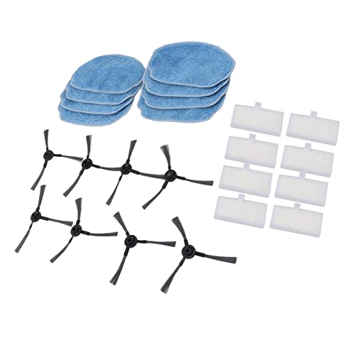 Zerodis Accesorios para Aspiradoras Robóticas Kit de Cepillo de Barrido Robótico Paño de Trapeador Piezas de Filtro de Cepillo Lateral Reemplazo para Mannv BR150 BR151 Kit de Accesorios