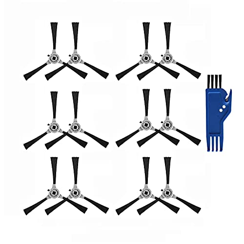 Tecasa 12 cepillos laterales + 1 herramienta de limpieza para robot de aspiradora Bagotte BG750 BG600 BG600MAX BG700 BG800 piezas de repuesto