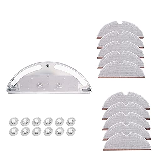 HNTYY Robot Aspirume Cleaner Water Tank Set Accesorios Fit for Xiaomi Mijia MI Vacuum 2 Roborock S50 S51 T60 T61 Piezas de Repuesto de Tela MOP Pro Piezas de aspiradora (Color : 12-PCS)