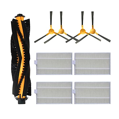 Accesorios de Repuesto, Kits Juego de fregona HEPA con Cepillo Lateral y Cepillo de Rodillo. Compatible con Piezas de aspiradora Robot Proscenic 800T 820S 820T 830T (Color : 003)